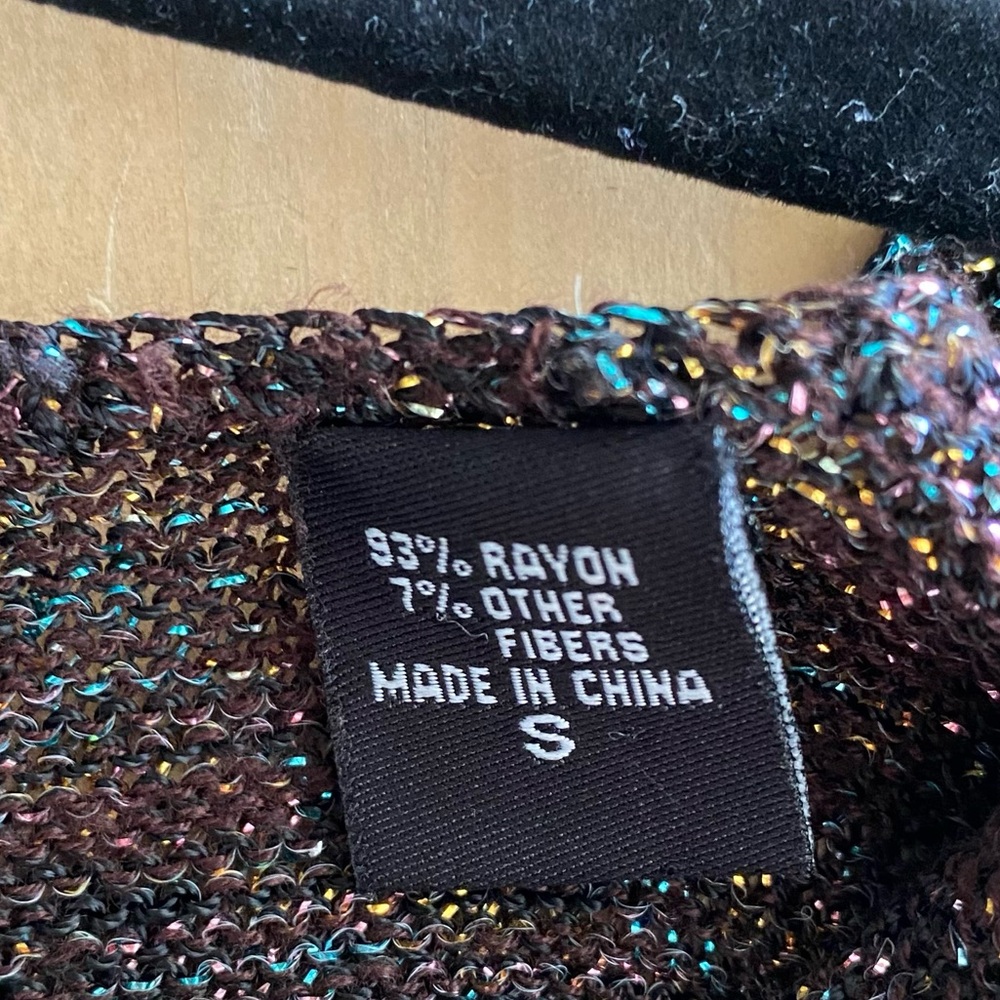 Moda International Multicolor Metallic Knit Dress Size S Evening Dinner Date - Picture 7 of 8